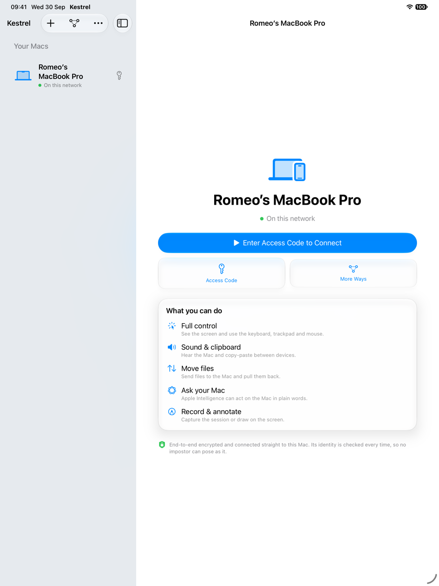 Volero home screen on iPad